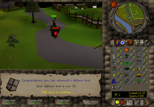 Total level 150