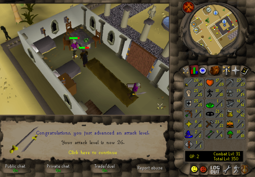 Total level 350