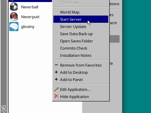 2004Scape - Desktop Menu