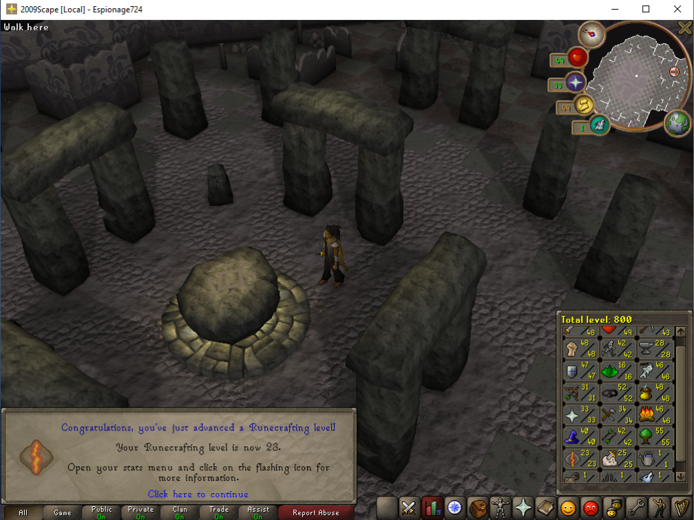Total level 800