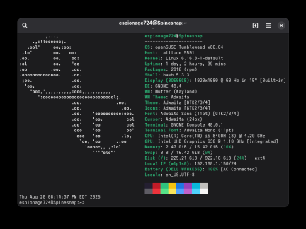 20250828 openSUSE TW