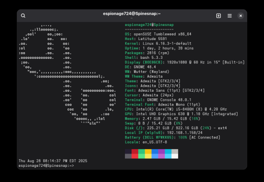 20250828 openSUSE TW