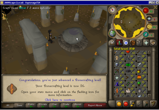 Total level 850