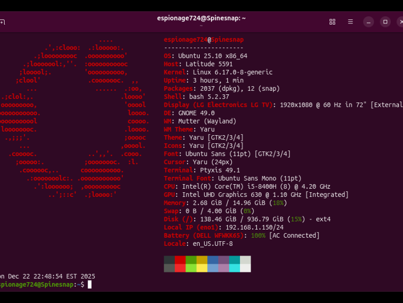20251222 Ubuntu 25.10