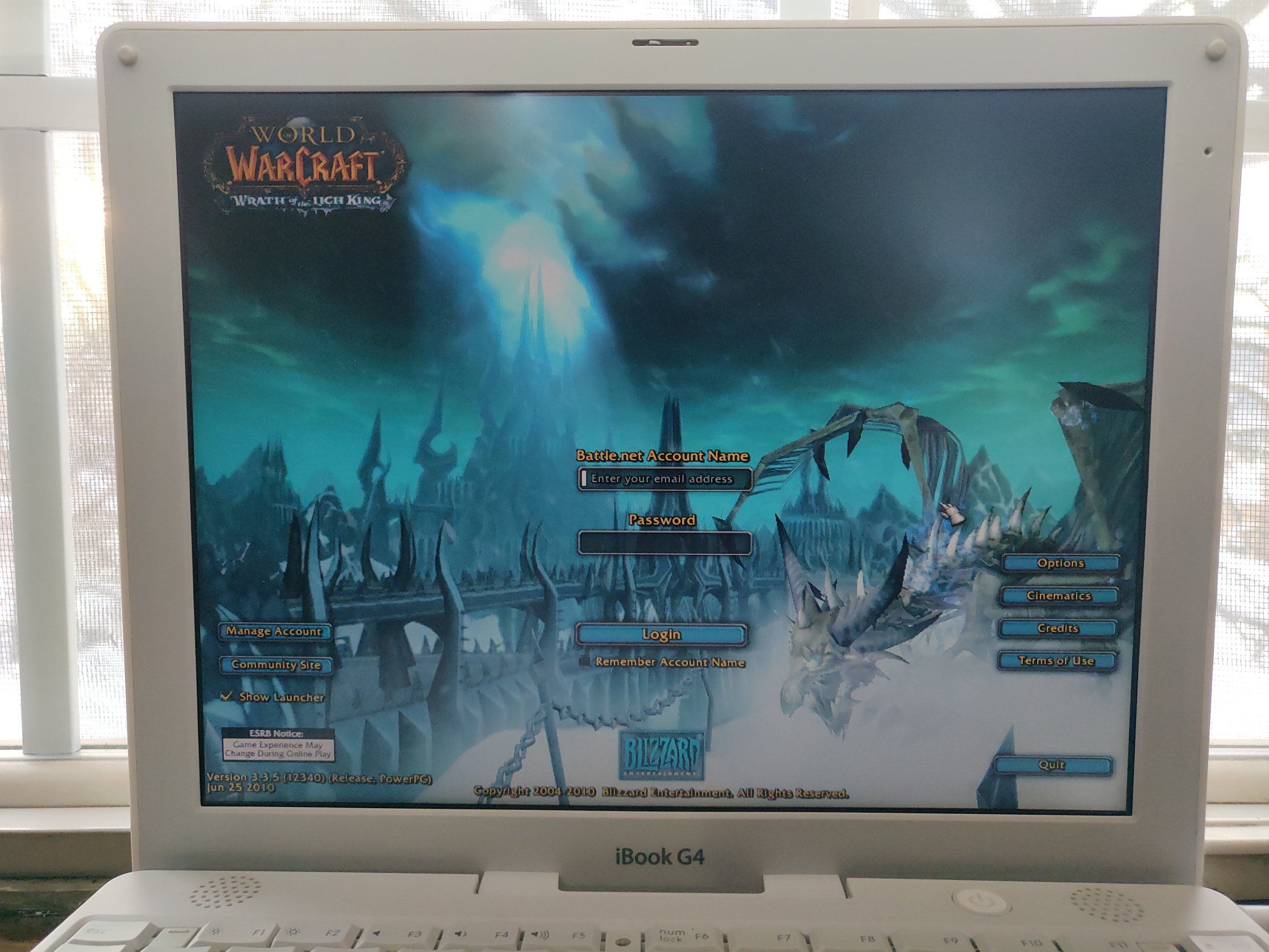 WoW 3.3.5 on PPC iBook G4