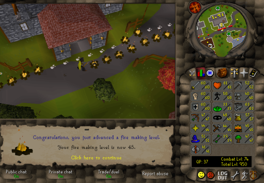 Total level 950