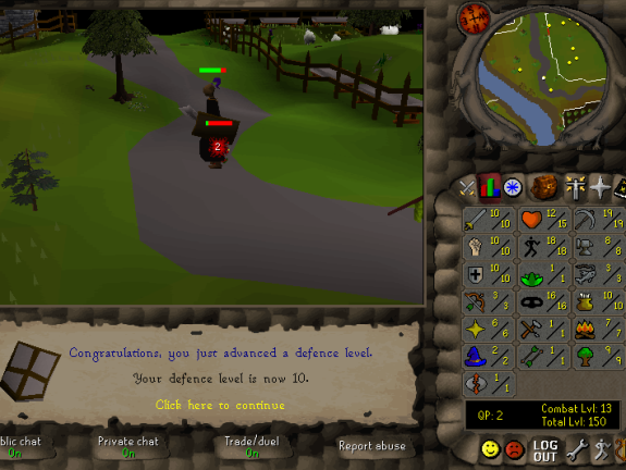 Total level 150
