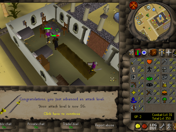 Total level 350