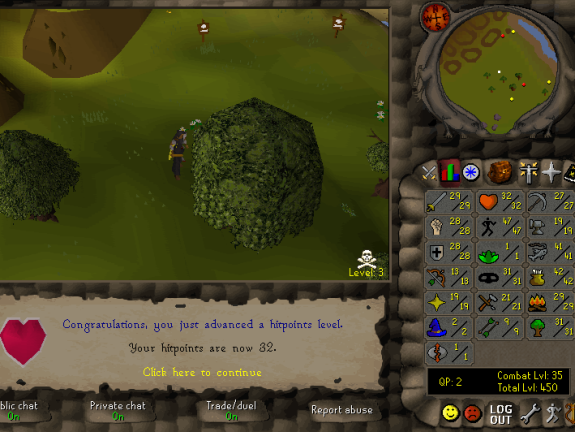 Total level 450
