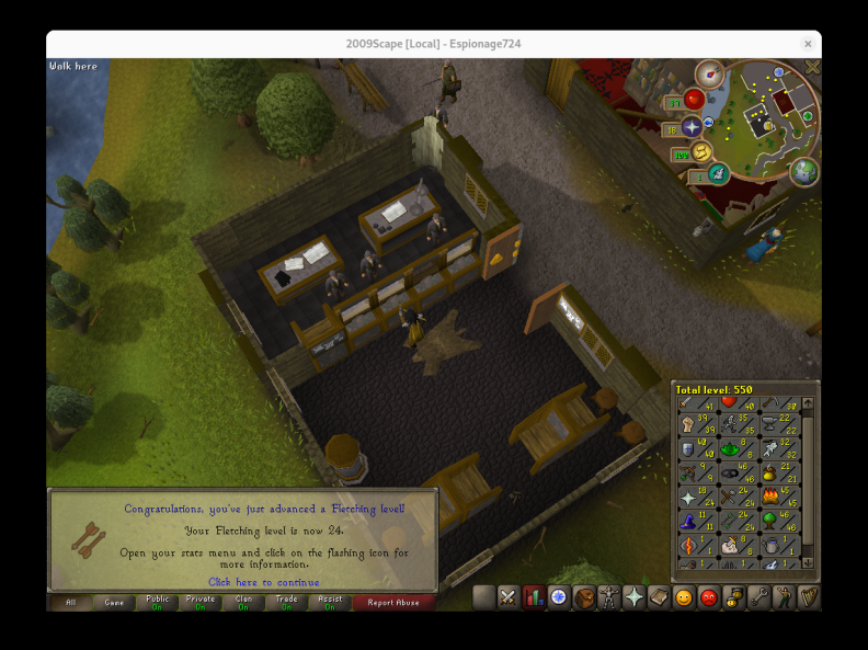 Total level 550