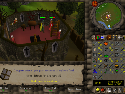 Total level 550