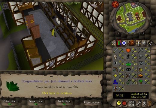 Total level 750