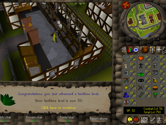 Total level 750