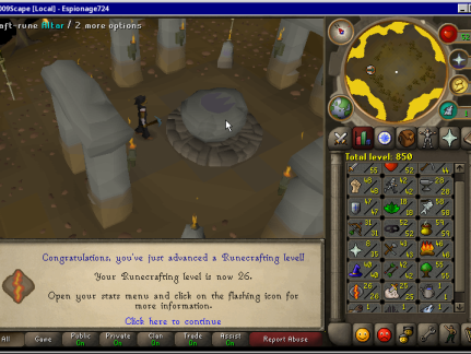 Total level 850