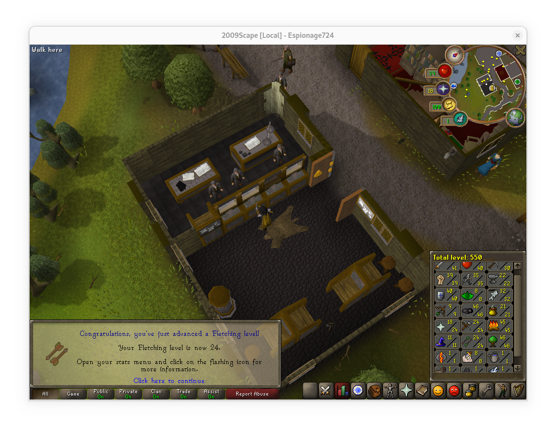 Total level 550