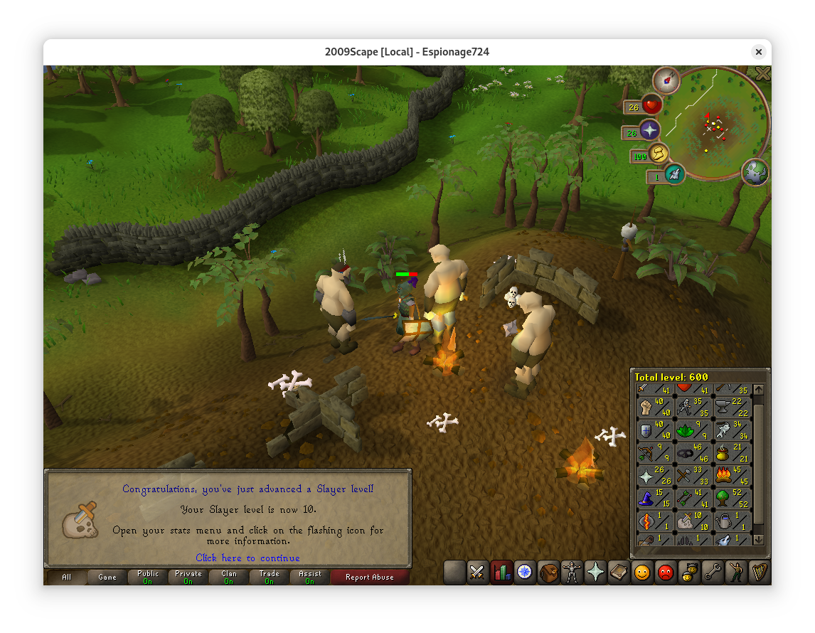 Total level 600