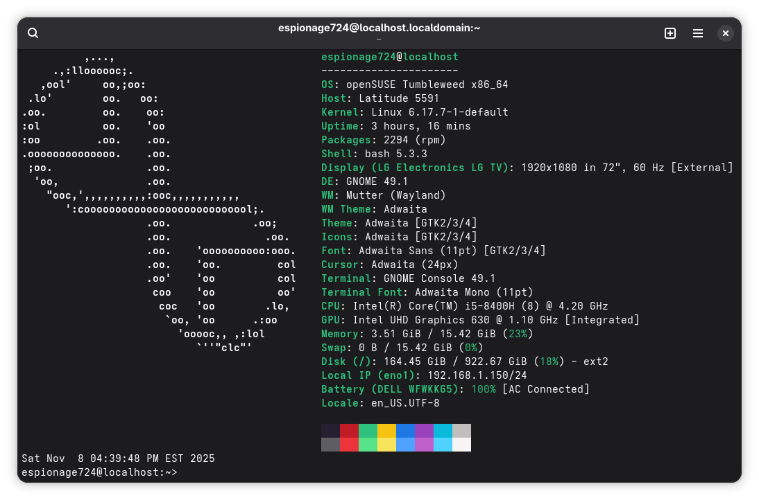 20251108 openSUSE TW